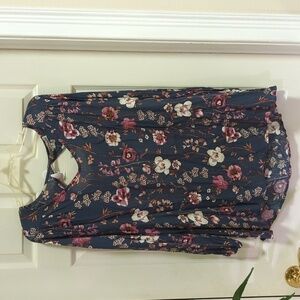 Gypsies & Moondust Women's Long Sleeve Keyhole Back Blouse Size Medium - New